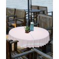 thumbnail image 1 of Farmhouse Navy Blue White Striped Outdoor Tablecloth - 60x84 Inch Rectangle Dining Table Cover, Modern Stripes Waterproof Outdoor Table Cloth with Umbrella Hole & Zipper for Picnic/Patio, 1 of 5