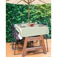 thumbnail image 1 of Farmhouse Navy Blue White Striped Outdoor Tablecloth - 60x84 Inch Rectangle Dining Table Cover, Modern Stripes Waterproof Outdoor Table Cloth with Umbrella Hole & Zipper for Picnic/Patio, 1 of 5