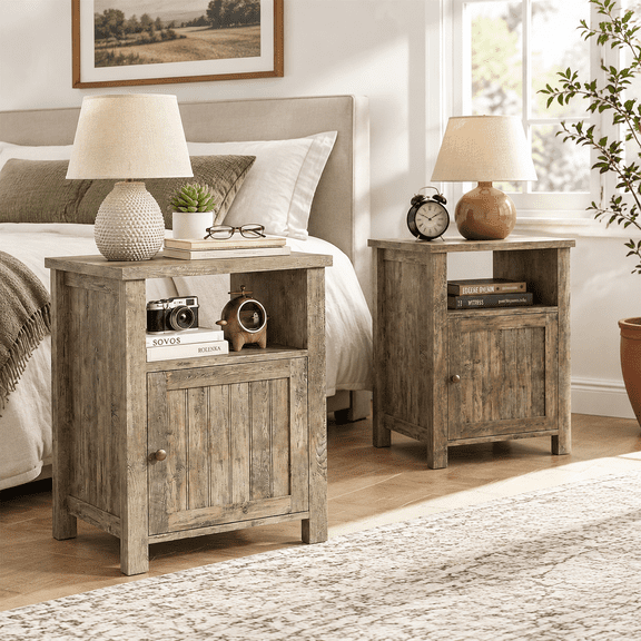 Farmhouse Nightstands With Storage