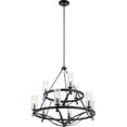 thumbnail image 1 of Farmhouse Nine Light Chandelier in Black Finish Bailey Street Home 147-Bel-4187424, 1 of 5