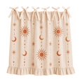 thumbnail image 1 of Farmhouse Oven Curtain with Ties & Ruffle Trim Celestial Sun Moon Cozy Stove Skirt for Cabinet Seasonal & Everyday Kitchen Decor, 1 of 4