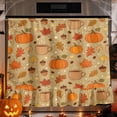 thumbnail image 1 of Farmhouse Oven Skirt Curtain, Cotton‑Blend Fall Pumpkin Coffee Cup Stove Curtain, Self‑Adhesive Oven Curtain Skirt 30 x 25.2 Inch, 1 of 9