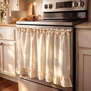 Farmhouse Oven Skirt Vintage Decorative Oven Curtain for Oven Door,Dishwasher,Stove,Cabinet,Hide Clutter Kitchen Decor,H