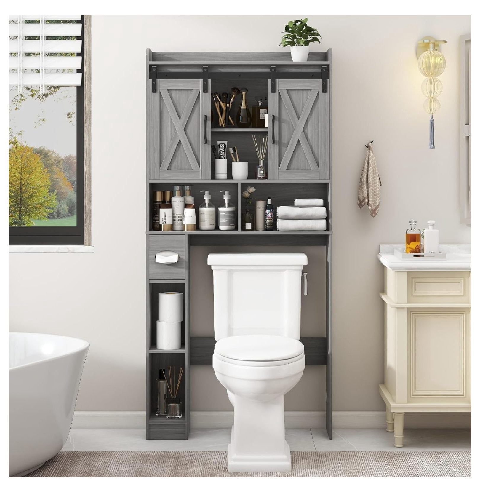 Gray Over Toilet Storagenull