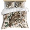 thumbnail image 1 of Farmhouse Owl Bedding 3 Piece Duvet Cover Set Queen Size, Country Envelope Postmark Rustic Botancial Soft Microfiber Comforter Cover with Zipper Closure & Pillowcases, FadeResistant Quilt Cover, 1 of 9