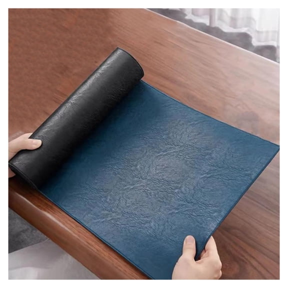 Farmhouse PU Leather Table Runner, Table Protector Decor Mats,Coffee TableCloth,Heat Resistant Non Slip Washable for Dining Table