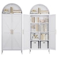 thumbnail image 1 of Farmhouse Pantry Cabinet with 2 Doors for Home Kitchen White, 1 of 8