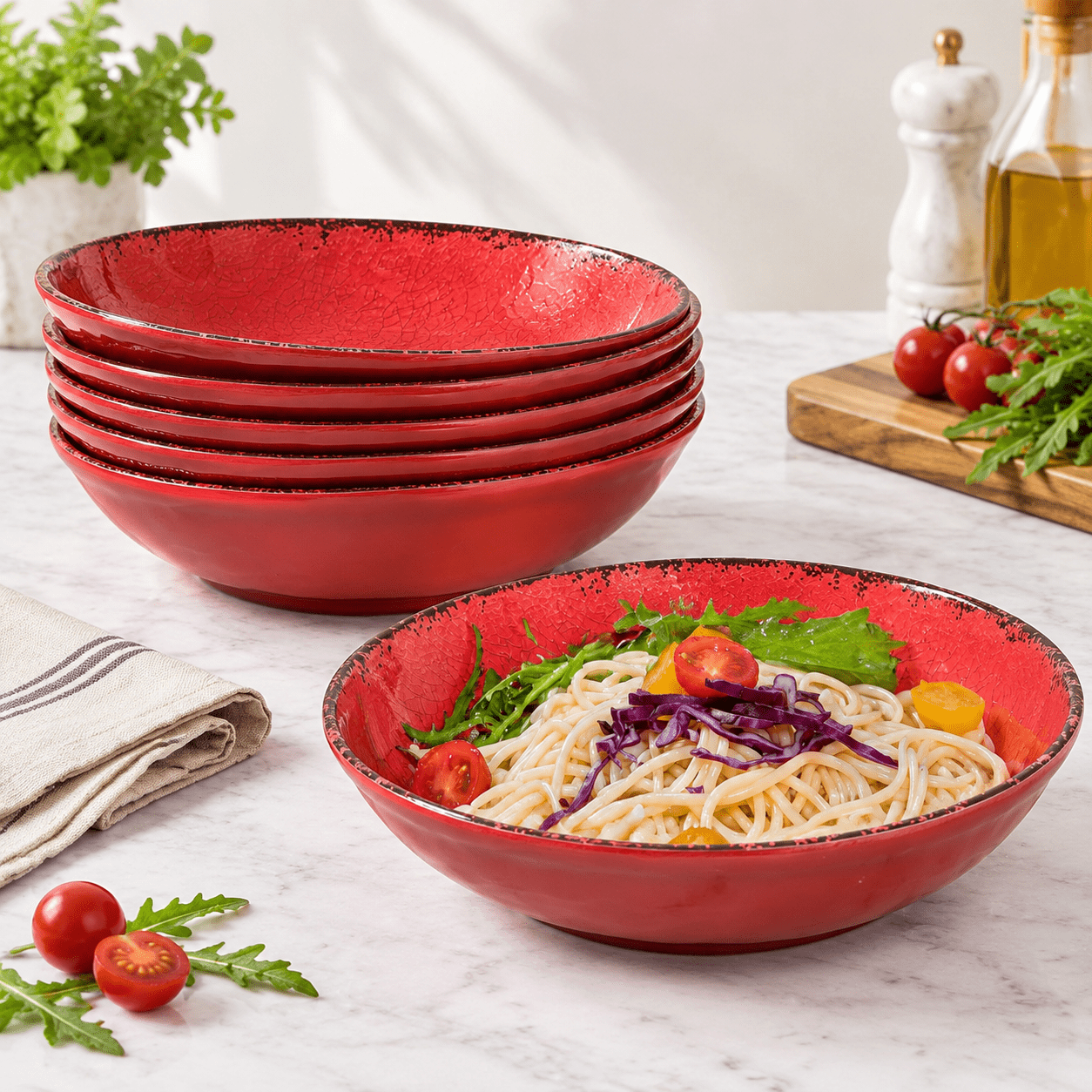 Farmhouse Pasta Set Of 6 Mas Serving - Walmart.com