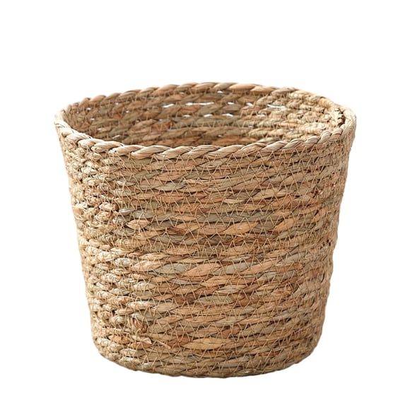 Farmhouse Patio 5.7in Woven Plant Pot Rustic Rattan Planter Basket for Garden Balcony Spring Decoration
