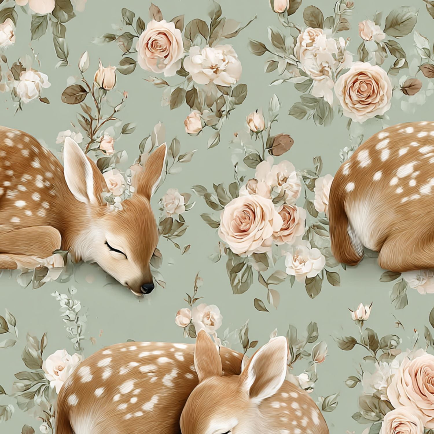Farmhouse Peel And Stick Wallpaper 17 7in X 9 8ft Sleeping Fawn Floral farmhouse-peel-and-stick-wallpaper-17-7in-x-9-8ft-sleeping-fawn-floral