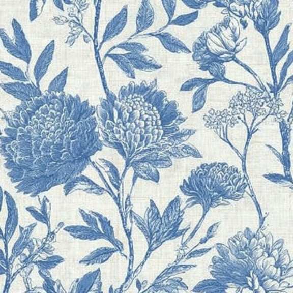 Farmhouse Peel and Stick Wallpaper 23.6in x 9.8ft Blue Floral Botanical Leaves Flowers Beige Contact Paper Vinyl Self-Adhesive Removable Wall Paper for Bedroom Kitchen Cabinet Renter Friendly