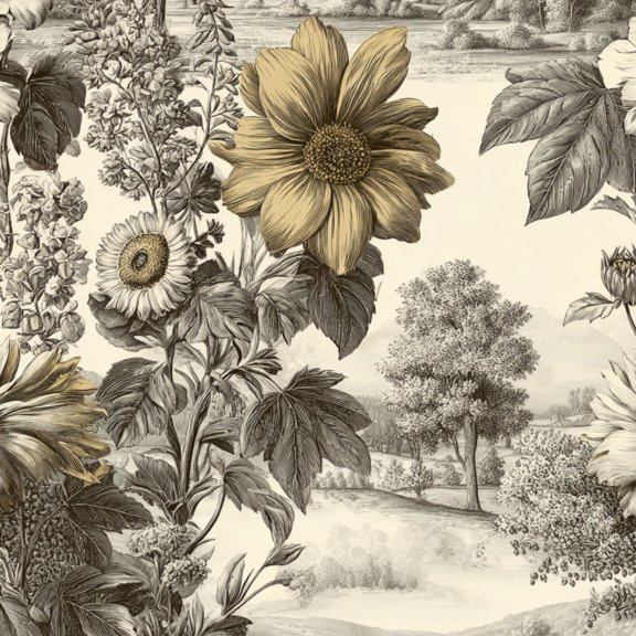 Farmhouse Peel and Stick Wallpaper Botanical Precision Wildflowers Soft Sepia Watercolor Wall Mural 17.7in x 9.8ft Self Adhesive Removable Boho Botanical Wall Paper for Bedroom Shlef Cabinet Décor