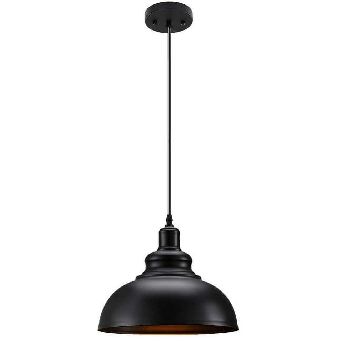 Farmhouse Pendant Light, Industrial Black Pendant Light Fixtures, Vintage Hanging Ceiling Light Fixture for Kitchen, Barn, Dining Room