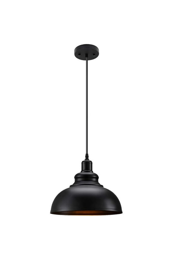 Farmhouse Pendant Light, Industrial Black Pendant Light Fixtures, Vintage Hanging Ceiling Light Fixture for Kitchen, Barn, Dining Room