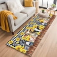 thumbnail image 1 of Farmhouse Pig Cow Wooden 2'x6' Runner Rugs for Hallway Kitchen Bedside Non Slip Washable, Black White Buffalo Plaid Entryway Rug Runners with Rubber Backing, Long Carpet Runner for Laundry Room, 1 of 8