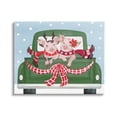 thumbnail image 1 of Farmhouse Pigs Green Holiday Truck Holiday Graphic Art Gallery Wrapped Canvas Print Wall Art, 1 of 7