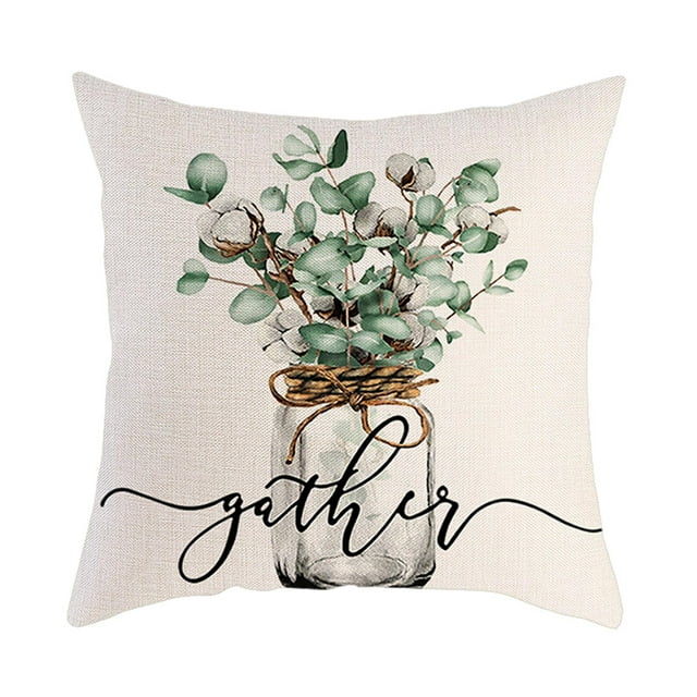 Farmhouse Pillow Covers 18X18 Inch Set of 4 Throw Pillow Covers Farm