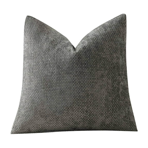 Farmhouse Pillow Covers 18x18 - Soft Chenille Decorative Couch Throw Covers, Square Accent Pillowcases for Sofa Bedroom Living Room, Neutral Boho Home Decor