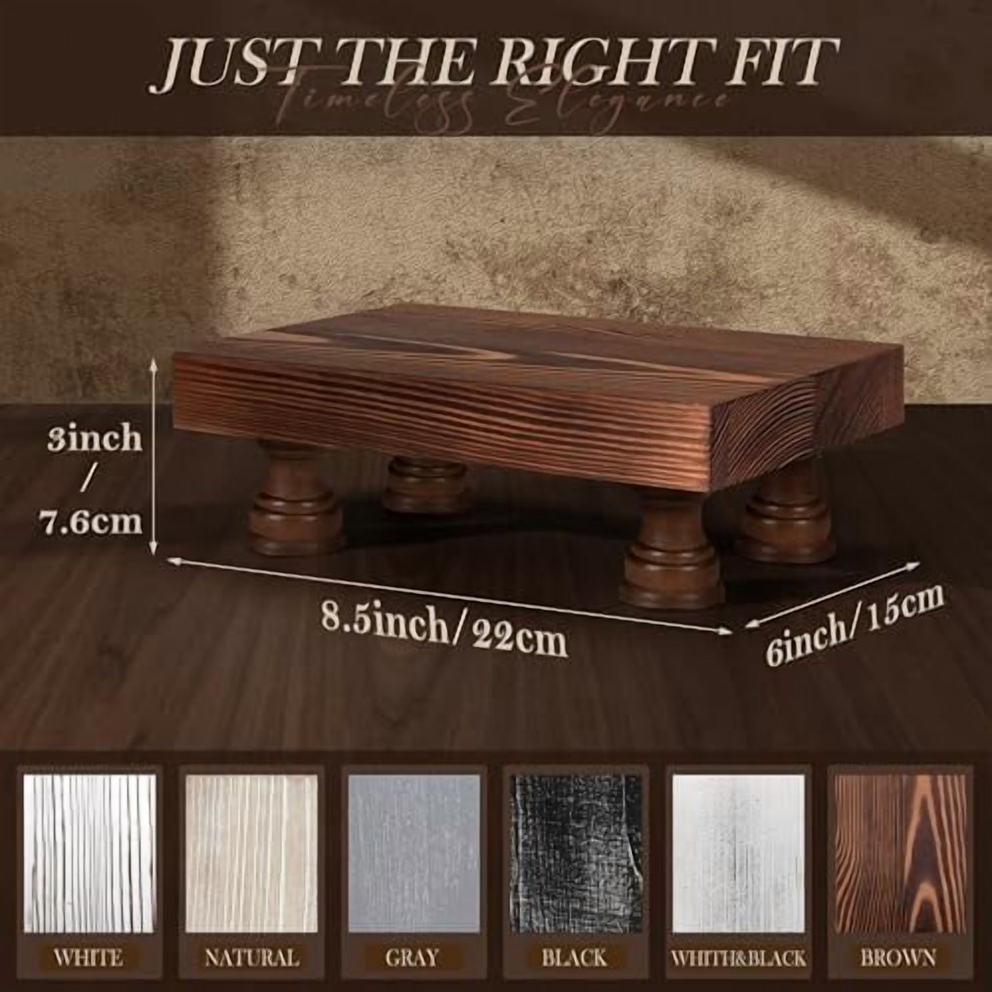Farmhouse Pine Wood Risers for Decor in Kitchen & Bathroom - Risers ...