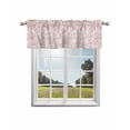 thumbnail image 1 of Farmhouse Pink Curtain Valance for Windows/Living Room/Kitchen/Bathroom/Café, Short Rod Pocket Tier Curtain Window Treatment Panel Vintage Flower Leaf Botanical Plant Topper Curtain 54''x18'', 1 of 6