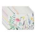 thumbnail image 1 of Farmhouse Placemats Set of 6 Linen Placemats for Dining Table Decor Indoor Outdoor Washable Floral Kitchen Table Mat Floral 17.7*11.8inch, 1 of 6