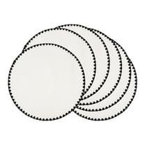 Farmhouse Placemats Set of 6 Placemats for Dining Table Decor Indoor Washable Kitchen Table Mat Black Line 15inch