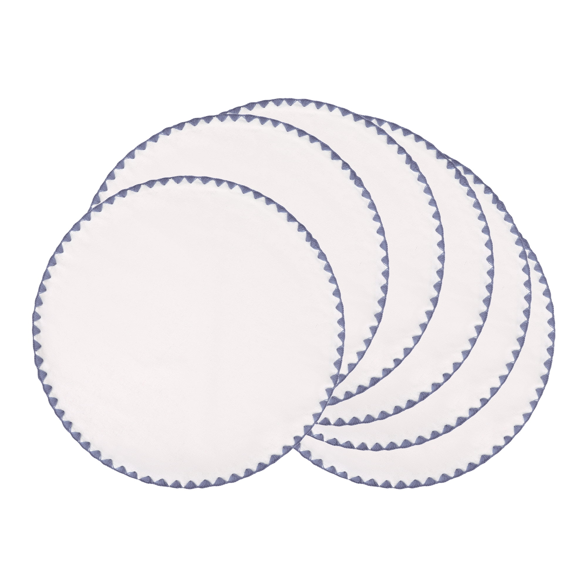 Farmhouse Placemats Set of 6 Placemats for Dining Table Decor Indoor Washable Kitchen Table Mat Gray Line 15inch