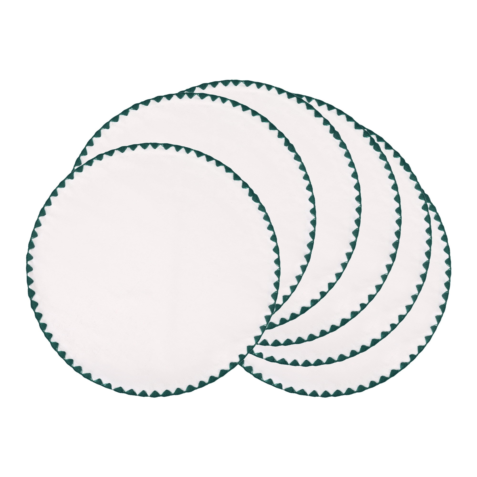 Farmhouse Placemats Set of 6 Placemats for Dining Table Decor Indoor Washable Kitchen Table Mat Green Line 15inch