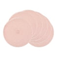 thumbnail image 1 of Farmhouse Placemats Set of 6 Woven Placemats, Washable Kitchen Table Mat for Dining Table Decor Pink 15inch, 1 of 6