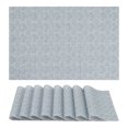 thumbnail image 1 of Farmhouse Placemats Set of 8 Plastic Placemats for Dining Table Decor Indoor Washable Kitchen Table Mat with Pattern Blue 17.7*11.8inch, 1 of 6