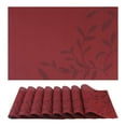 thumbnail image 1 of Farmhouse Placemats Set of 8 Woven Placemats for Dining Table Decor Indoor Washable Kitchen Table Mat Red 17.7*11.8inch, 1 of 6