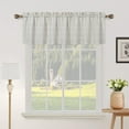 thumbnail image 1 of Farmhouse Plaid Curtain Valance, Rod Pocket Thicken Boho Linen Small Valance Curtain, 1 of 9