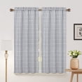 thumbnail image 1 of Farmhouse Plaid Curtain Valance, Rod Pocket Thicken Boho Linen Small Valance Curtain, 1 of 9