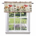 thumbnail image 1 of Farmhouse Plants Valance Curtain for Windows Mushroom Leaf Floral Beige Brown Geometric Rod Pocket Curtain Valances Short Window Treatments Panels for Kitchen Bathroom Laundry Basement 42 x 18 Inch, 1 of 9