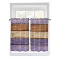 thumbnail image 1 of Farmhouse Purple Brown Living Room Curtains 2 Panel, Vintage Wooden Striped Cafe Window Treatment, Farmhouse Bedroom Bathroom Kitchen Curtains Drapes 104"x45", 1 of 6