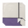 thumbnail image 1 of Farmhouse Purple, Cloth Napkins, Modern Abstract Geometric Stripes Art Washable and Reusable Dinner Napkins Set of 4, Table Napkin for Kitchen Party Birthday Wedding Hotel Housewarming 20"x20", 1 of 8