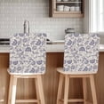 thumbnail image 1 of Farmhouse Purple Floral Chair Covers Set of 8 Linen Boho Flower Rustic Country Chair Back Covers Stretch Removable Washable Chairs Slipcovers Chair Protector for Dining Room Kitchen Party Decor, 1 of 5
