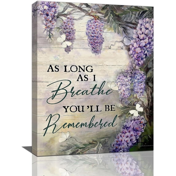 Farmhouse Purple Lavender Decor Wall Art Rustic Farm Country Flower Pictures Wall Decor Canvas Painting Prints Artwork Home Decorations Framed for Bathroom Kitchen Bedroom 12"x16"