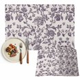 thumbnail image 1 of Farmhouse Purple Placemats Set of 4, Vintage Flower Leaf Botanical Plant Washable Wipeable Table Mats for Dining Tables, Indoor Outdoor Kitchen Place Mats for Holiday Party Table Decor, 1 of 9