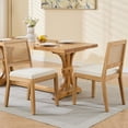 thumbnail image 1 of Farmhouse Rattan Dining Chairs Set of 2, Mid Century Modern Kitchen & Dining Room Chairs, Cane Upholstered Kitchen Side Chair with Natural Hardwood Frame, Beige, 1 of 11