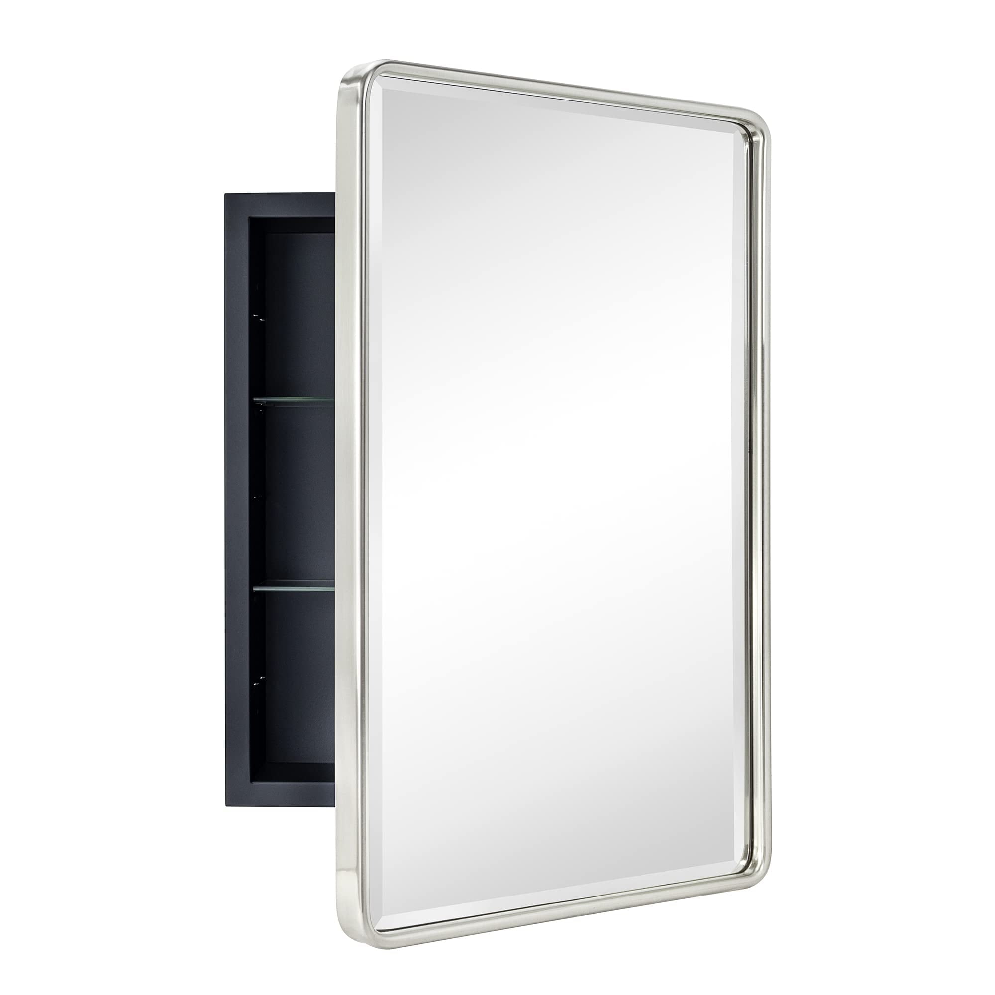 Farmhouse Recessed Metal Bathroom Medicine with Mirror 24" x