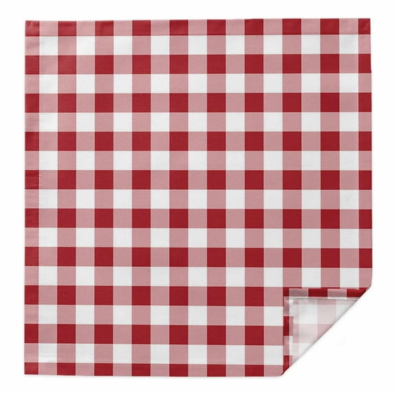 Farmhouse Red Plaid Cloth Napkins Washable Set of 1, Rustic Red White Checkered Reusable Dinner Table Napkins Cloth Bulk for Weddings Kitchen Restaurants Hotel Events Parties 20 x 20 Inch