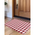 thumbnail image 1 of Farmhouse Red Plaid Door Mat&nbsp;Indoor Outdoor Entrance, Non Slip Rug for Kitchen Bathroom Entryway Rug, Rustic Red White Checkered Washable Doormat Floor Mat for Office Home Decor 24x36 Inch, 1 of 8