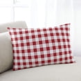 thumbnail image 1 of Farmhouse Red Plaid Standard Size Pillow Cover, Pillowcase Protectors with Zipper, Breathable Decorative Throw Pillow Case Cover, Rustic Red White Checkered Pillow Shams for Couch Sofa 20x26Inch, 1 of 8