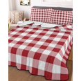 thumbnail image 1 of Farmhouse Red Plaid Twin Size Down Alternative Comforter, Lightweight Comforter Quilt Bedding Set with Pillow Shams Rustic Red White Checkered All Seasons Bed Comforter Duvet Insert 68"x86", 1 of 7