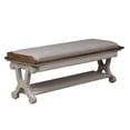 thumbnail image 1 of Farmhouse Reimagined White Bed Bench, 1 of 5