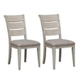 thumbnail image 1 of Farmhouse Reimagined White Ladder Back Uph Side Chair (RTA)-Set of 2, 1 of 11