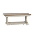 thumbnail image 1 of Farmhouse Reimagined White Rectangular Cocktail Table, 1 of 6