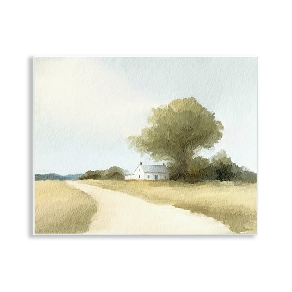 Stupell Industries Farmhouse Road In Distance Wall Plaque Art, design by Leah Straatsma, 11 x 14
