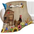 thumbnail image 1 of Farmhouse Rooster Blanket Farm Chicken Barn Animal Throw Blankets for Couch Sofa Stuff Decor Soft Cozy Fleece Plush Flannel Bedding for Baby Girls Kids Lover Adults Men Women 40"x50", 1 of 6